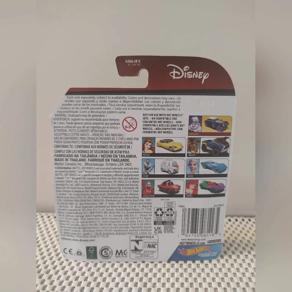 Hot Wheels Disney Character Cars Beast NWT Beauty and the Beast